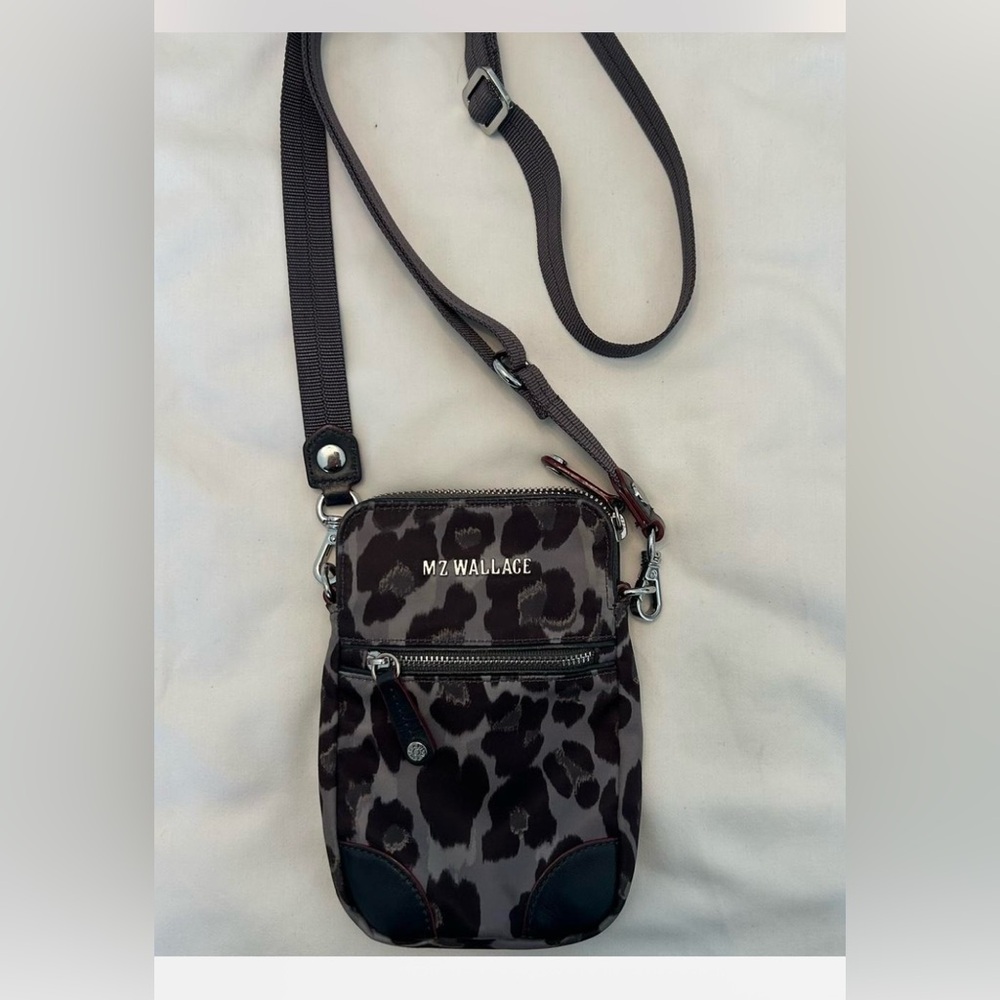 MZ Wallace Leopard Print Small Crossbody Bag - Picture 7 of 9